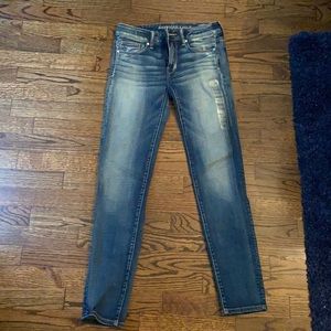 American Eagle skinny low rise super stretch jeans